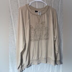 Disney Winnie the Pooh Tan Crewneck Sweatshirt Women’s Size XXL